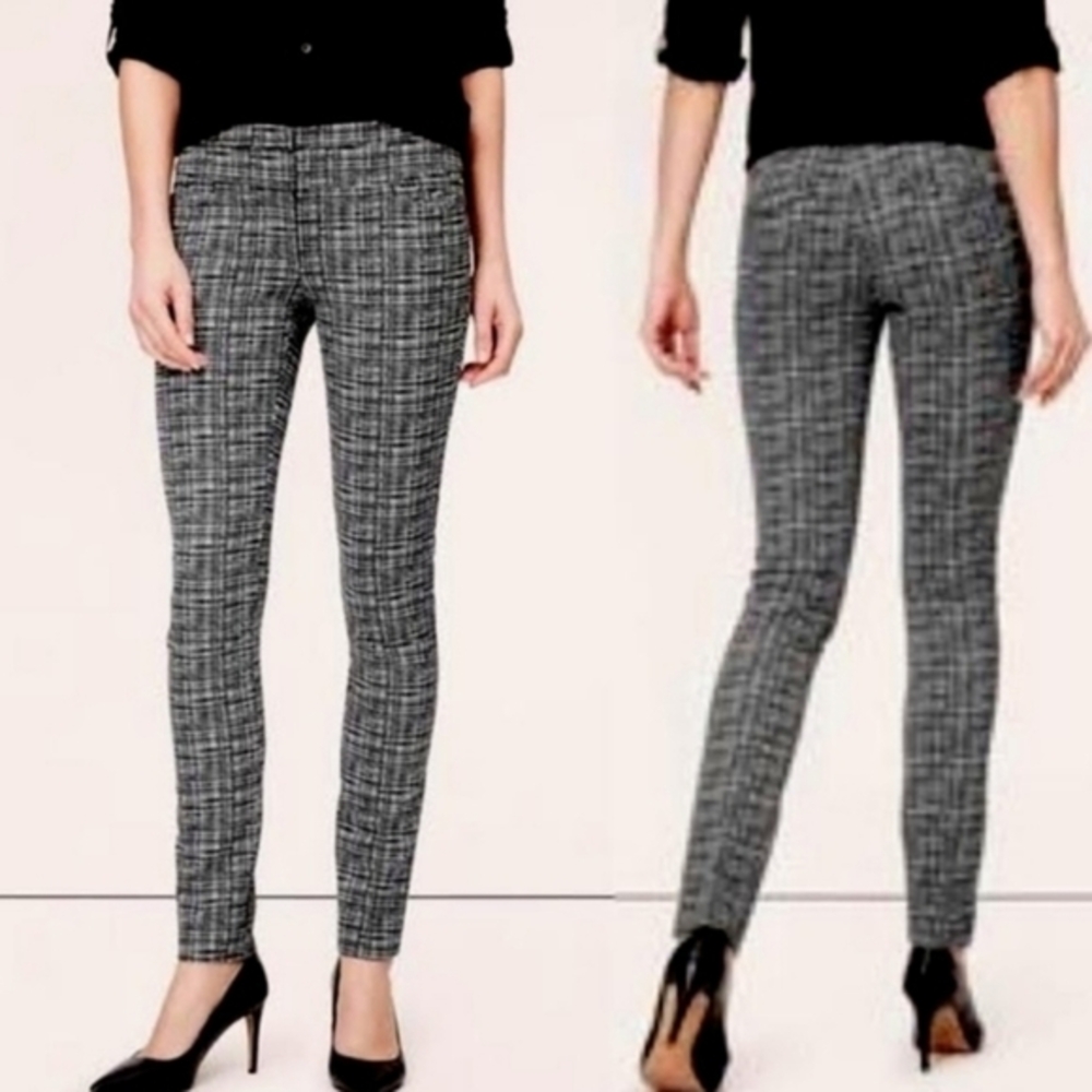 LOFT Black & White Marisa Fit Pants
